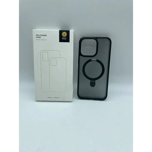 Humixx Translucent Black Case For iPhone 15 Pro Max 6.7” Kickstand Mag-Guard - Picture 2 of 10